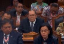 Menteri Keuangan, Sri Mulyani menjadi saksi dalam sidang sengketa hasil Pilpres 2024 di MK, Jumat (5/4/2024)