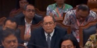 Menteri Keuangan, Sri Mulyani menjadi saksi dalam sidang sengketa hasil Pilpres 2024 di MK, Jumat (5/4/2024)